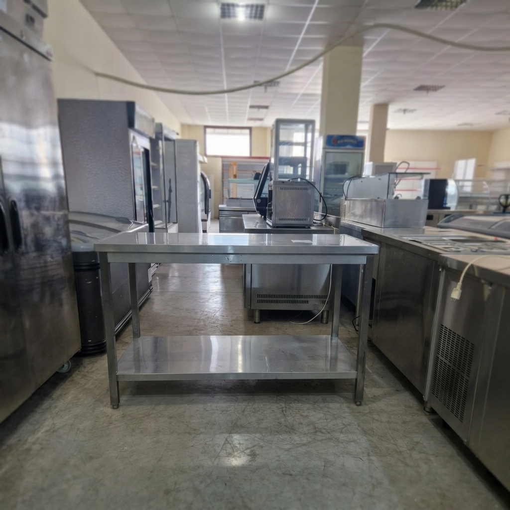 Професионална работна маса от неръждаема стомана (Алпака)